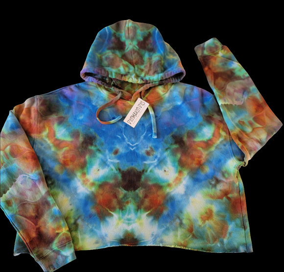 Large Ladies Crop Top Hoodie