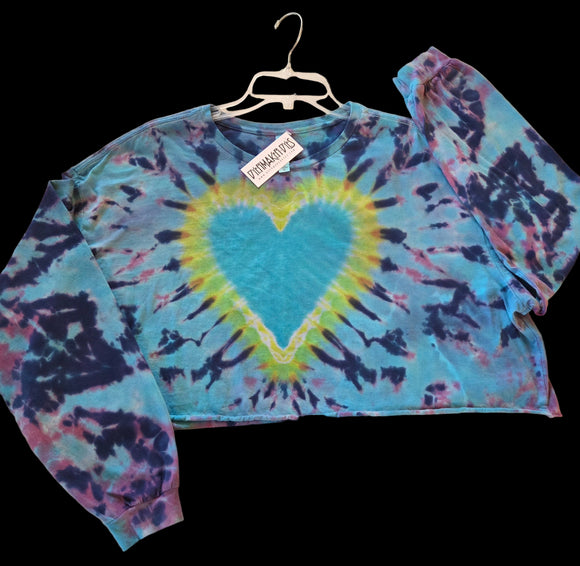2X Long Sleeve Crop Top